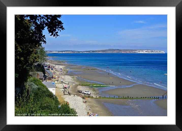 Sandown bay from the Appley steps, Isle of Wight, UK. Framed Mounted Print by john hill