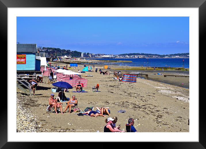 Shanklin beach, Isle of Wight, UK. Framed Mounted Print by john hill