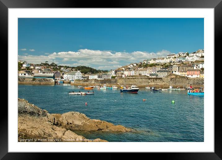 Serenity at Mevagissey Framed Mounted Print by Martin Day