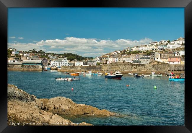 Serenity at Mevagissey Framed Print by Martin Day