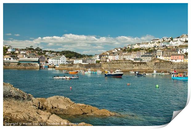 Serenity at Mevagissey Print by Martin Day