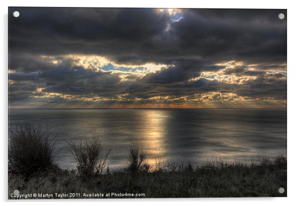 South Coast Sunset Acrylic by Martyn Taylor