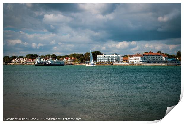 Sandbanks Ferry Print by Chris Rose