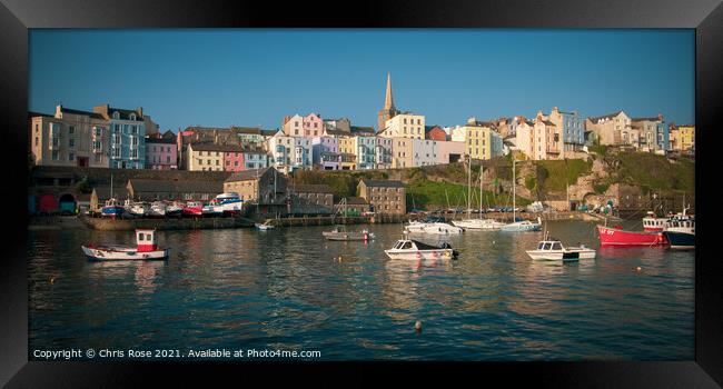 UK, Wales, Pembrokeshire, Tenby harbour Framed Print by Chris Rose