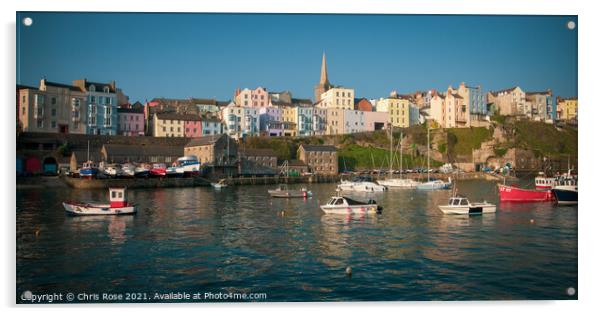 UK, Wales, Pembrokeshire, Tenby harbour Acrylic by Chris Rose