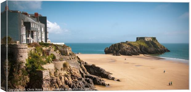 Tenby seafront Canvas Print by Chris Rose