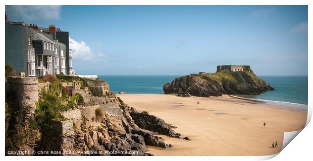 Tenby seafront Print by Chris Rose