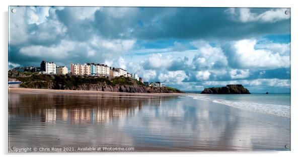 Tenby reflected Acrylic by Chris Rose