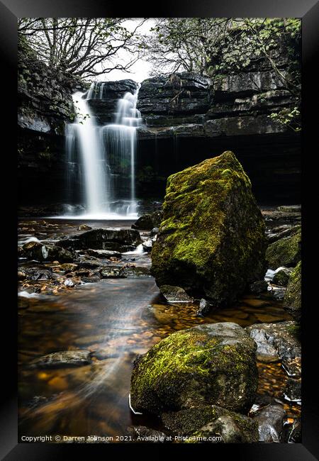 SummerHill Force and Gibson's Cave Framed Print by Darren Johnson
