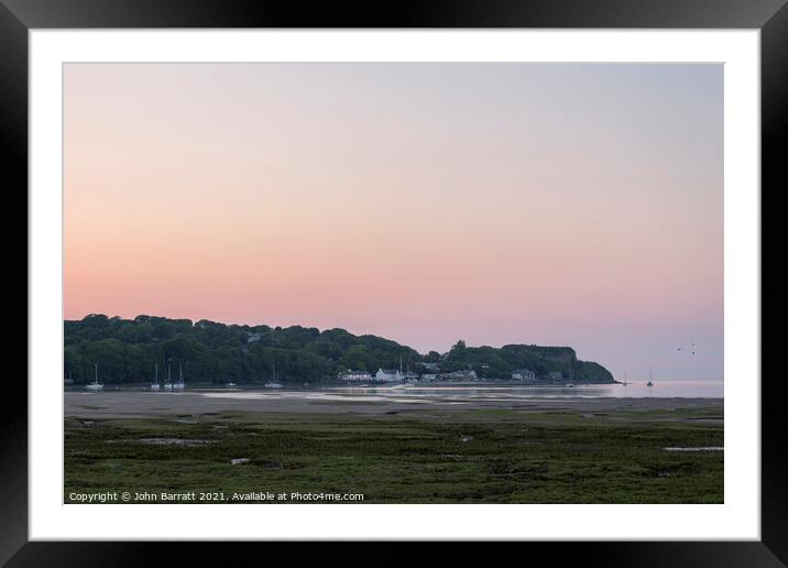 Red Wharf Bay Sunset Framed Mounted Print by John Barratt