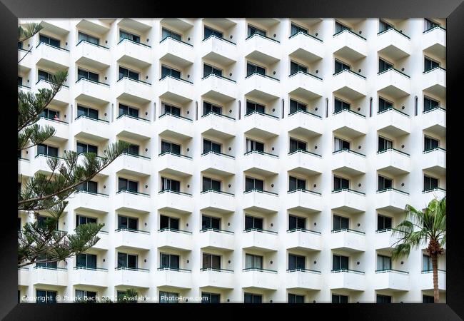 Hotel resort in concrete in Playa las Americas on Tenerife, Spai Framed Print by Frank Bach