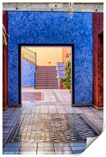 Traditional style Apartments resort Playa los Americas on Teneri Print by Frank Bach