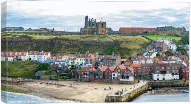 Whitby East Cliff Canvas Print by Margaret Ryan
