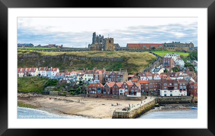 Whitby East Cliff Framed Mounted Print by Margaret Ryan