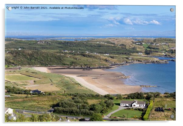 Fintra Beach Donegal Acrylic by John Barratt