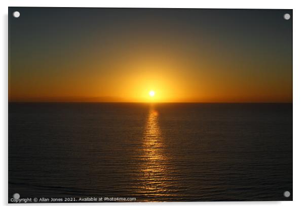 Sunrise in Fuerteventura Acrylic by Allan Jones