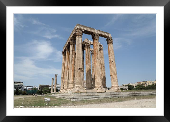 Temple of Olympian Zeus, Athens Framed Mounted Print by Allan Jones