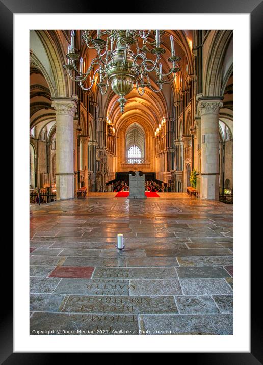 Brutal Assassination in Canterbury Cathedral Framed Mounted Print by Roger Mechan