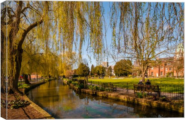Abbey Gardens, Winchester Canvas Print by Gerry Walden LRPS