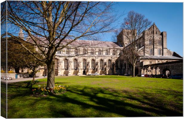 Winchester Cathedral Canvas Print by Gerry Walden LRPS