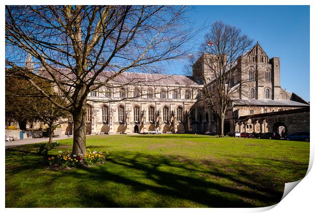 Winchester Cathedral Print by Gerry Walden LRPS