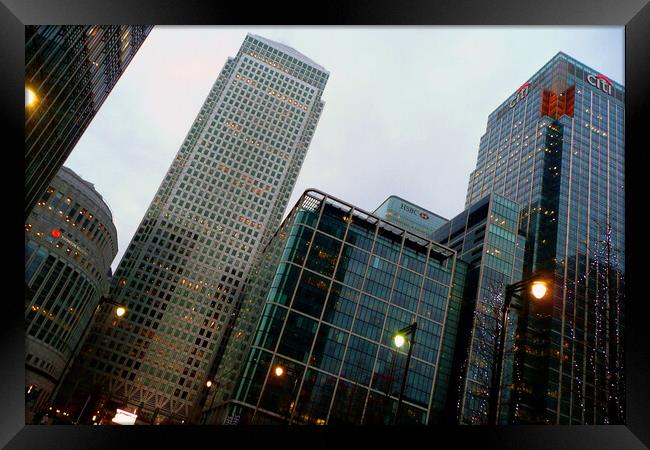 Canada Square Canary Wharf London Docklands England Framed Print by Andy Evans Photos