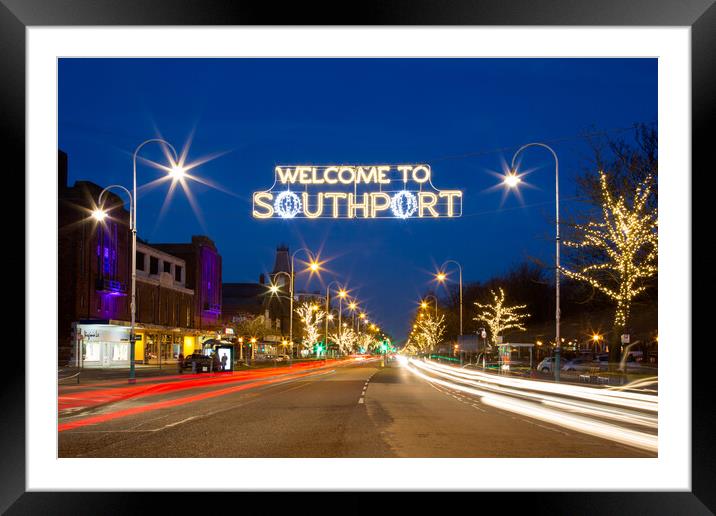 Welcome to Southport Framed Mounted Print by Roger Green