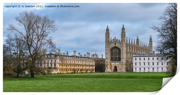 Kings College, Cambridge Print by Jo Sowden