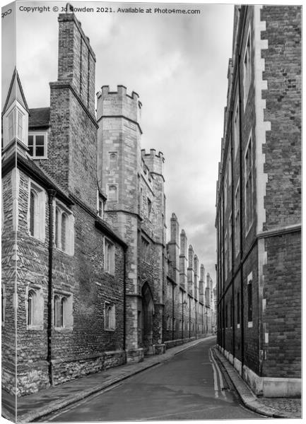 Back of the Trinity college in Cambridge, UK Canvas Print by Jo Sowden