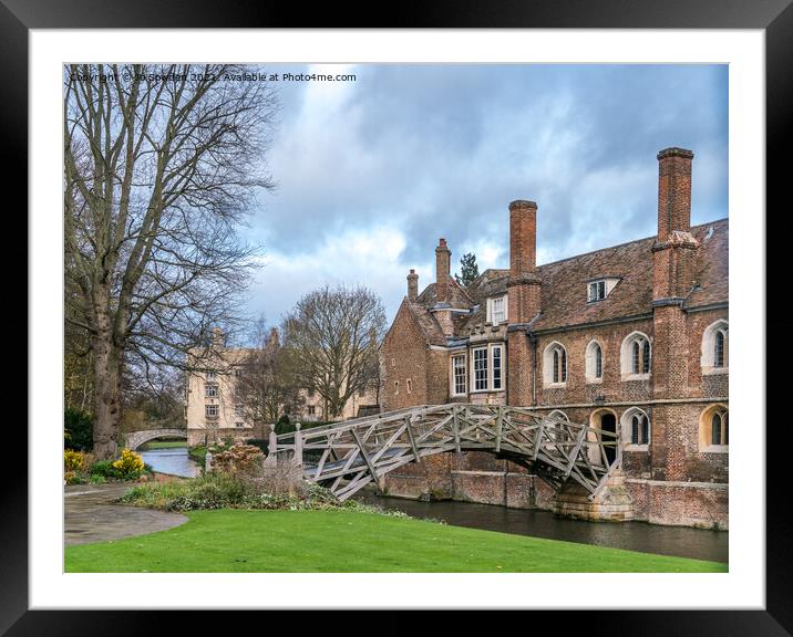 Mathematical Bridge, Cambridge Framed Mounted Print by Jo Sowden