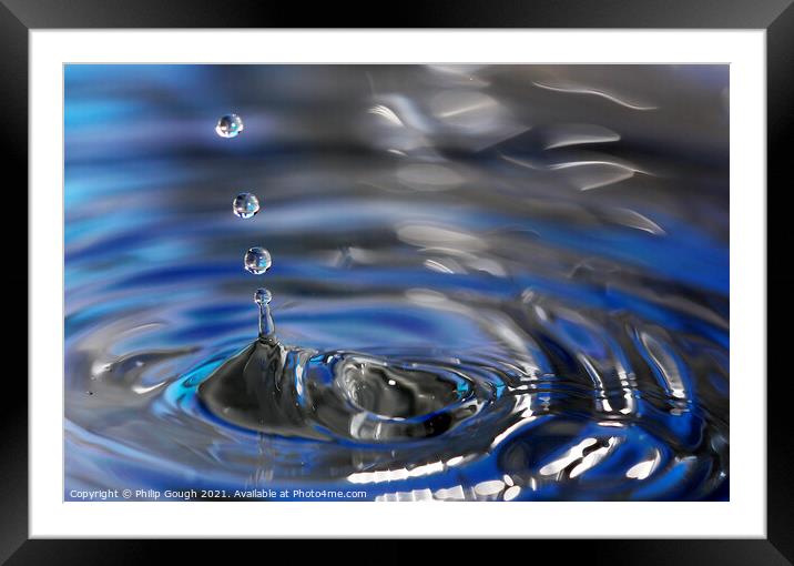 Water Shapes Framed Mounted Print by Philip Gough