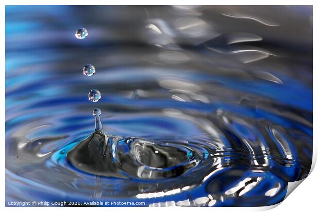 Water Shapes Print by Philip Gough