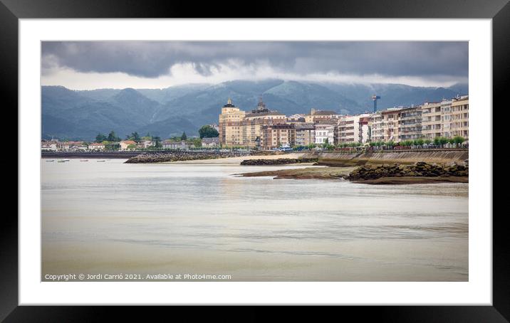 Low tide in Hondarribia, Euskadi - CR2106-5555-DES Framed Mounted Print by Jordi Carrio