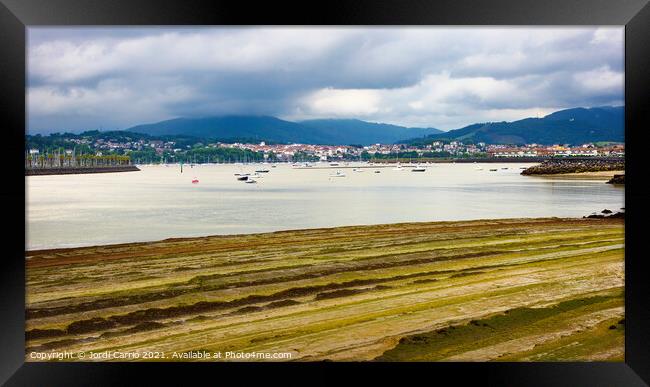 Low tide in Hondarribia, Euskadi. Spain - Orton glow Edition - 9 Framed Print by Jordi Carrio