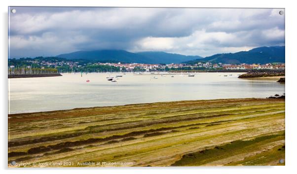 Low tide in Hondarribia, Euskadi. Spain - Orton glow Edition - 9 Acrylic by Jordi Carrio