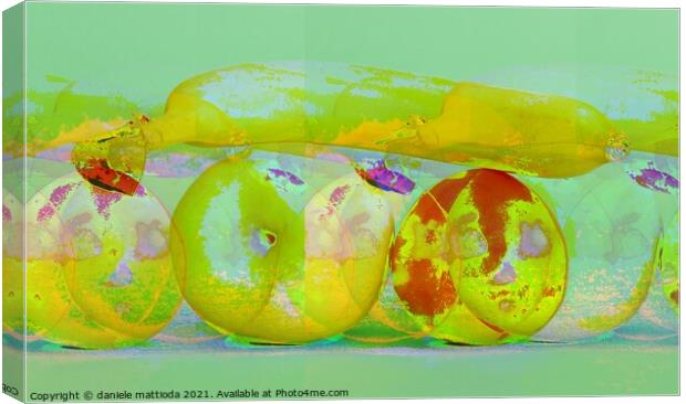 GLITCH ART on fruits and vegetables Canvas Print by daniele mattioda