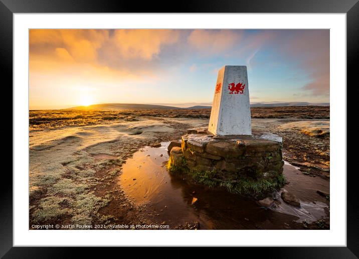 The Offa's Dyke National Trail at Hay Bluff, Powys Framed Mounted Print by Justin Foulkes