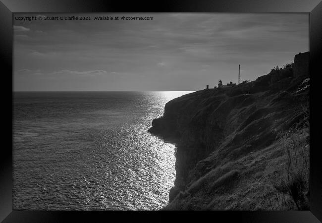 Anvil Point lighthouse Framed Print by Stuart C Clarke