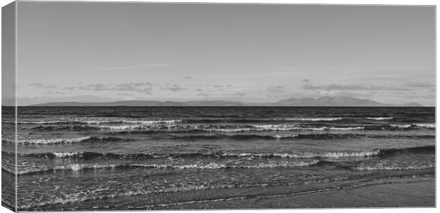 Isle of Arran panorama (Troon view) Canvas Print by Allan Durward Photography