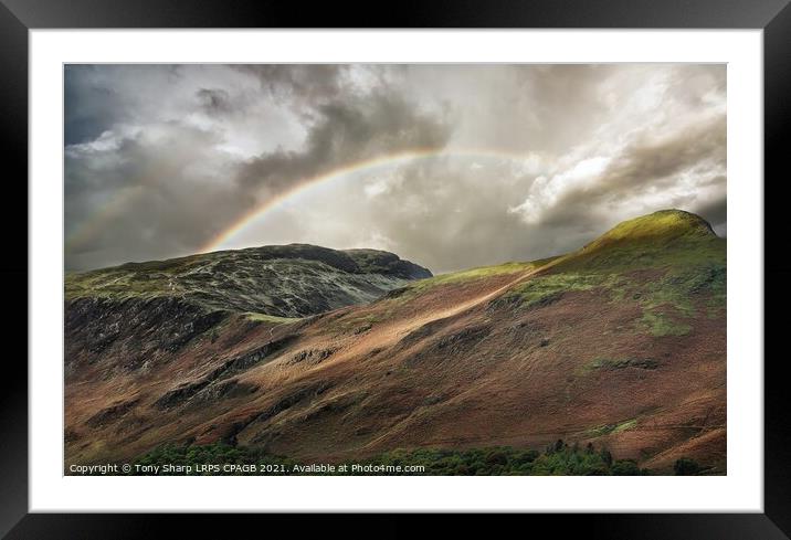 RAINBOW OVER MAIDEN MOOR Framed Mounted Print by Tony Sharp LRPS CPAGB