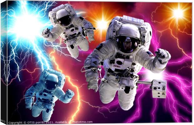 LIGHTNING 2 ASTRONAUT Canvas Print by OTIS PORRITT