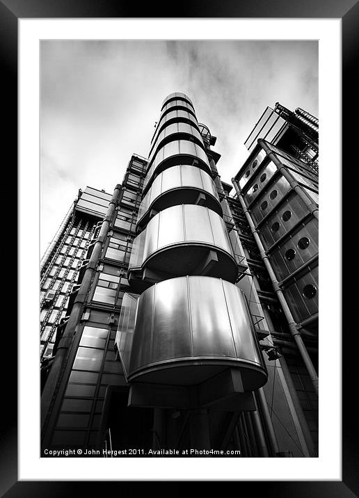 Lloyds Building Framed Mounted Print by John Hergest