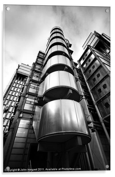Lloyds Building Acrylic by John Hergest