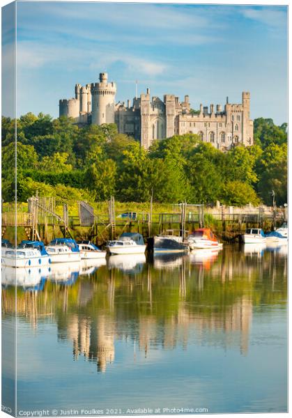 Arundel Castle, South Downs National Park Canvas Print by Justin Foulkes