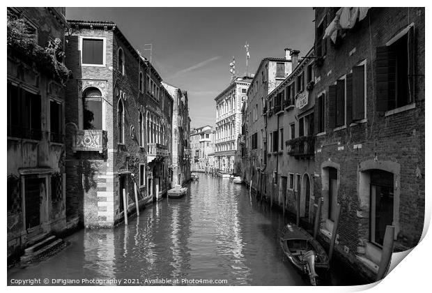 Downtown Venice Print by DiFigiano Photography