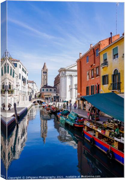 Venice Side Street Canvas Print by DiFigiano Photography