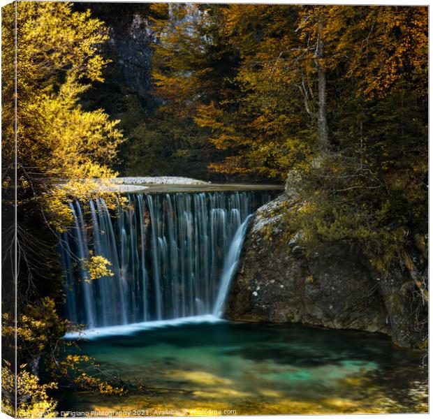 Pisnica Waterfall Canvas Print by DiFigiano Photography