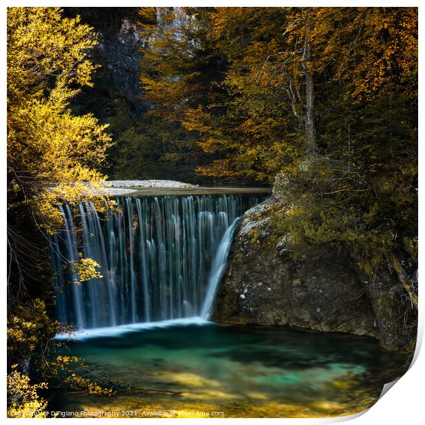 Pisnica Waterfall Print by DiFigiano Photography