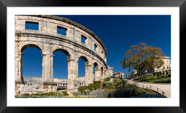 Pula Arena Framed Mounted Print by DiFigiano Photography