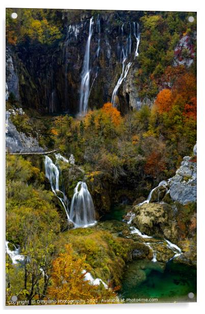 Great Falls of Plitvice Acrylic by DiFigiano Photography